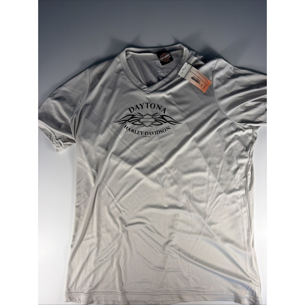 Womens 3xl Harley-Davidson Daytona Florida Gray Graphic Pullover Performance NWT